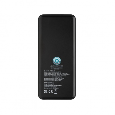 Logotrade promotional giveaway picture of: Fenwick RCS recycled plastic 10000mah  3 in 1 fast powerbank