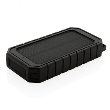 Logo trade corporate gift photo of: RCS recycled plastic Solar powerbank with 10W Wireless