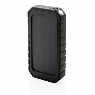 Logo trade advertising products image of: RCS recycled plastic Solar powerbank with 10W Wireless