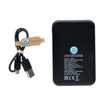 Logotrade promotional giveaway picture of: RCS recycled plastic 5.000 mAh powerbank