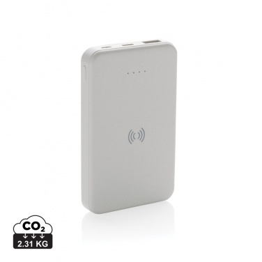 Logo trade promotional items picture of: RCS recycled plastic 5.000 mAh 5W wireless powerbank