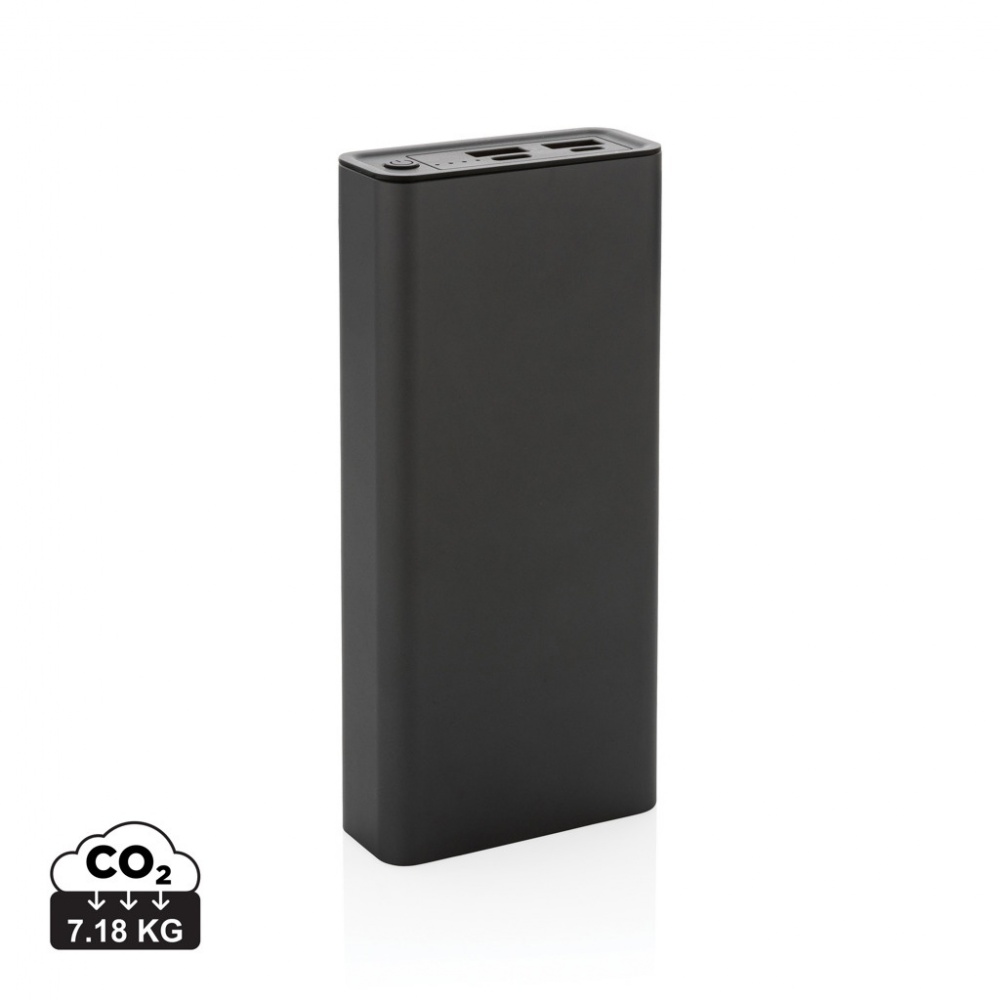 Logo trade promotional items image of: Terra RCS recycled 20W aluminium powerbank 20.000 mAh