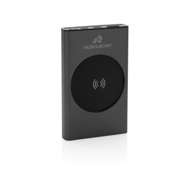 Logo trade promotional products picture of: Terra RCS recycled aluminium 5000 mAh powerbank 5W wireless