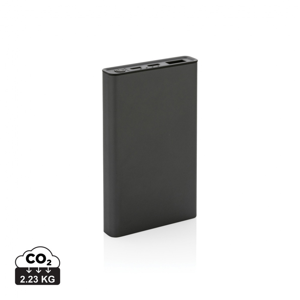 Logo trade promotional products image of: Terra RCS recycled aluminium powerbank 5.000 mAh