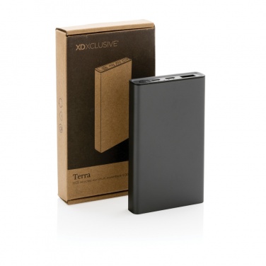 Logo trade corporate gifts image of: Terra RCS recycled aluminium powerbank 5.000 mAh