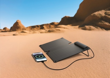 Logo trade promotional item photo of: Solarpulse rplastic portable Solar panel 10W