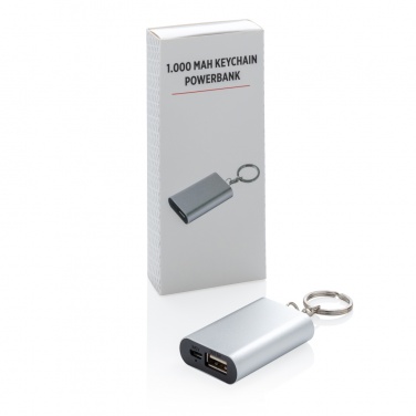 Logo trade advertising product photo of: 1.000 mAh keychain powerbank