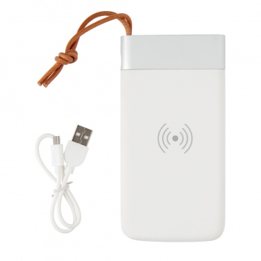 Logo trade promotional products image of: Aria 8.000 mAh 5W wireless charging powerbank