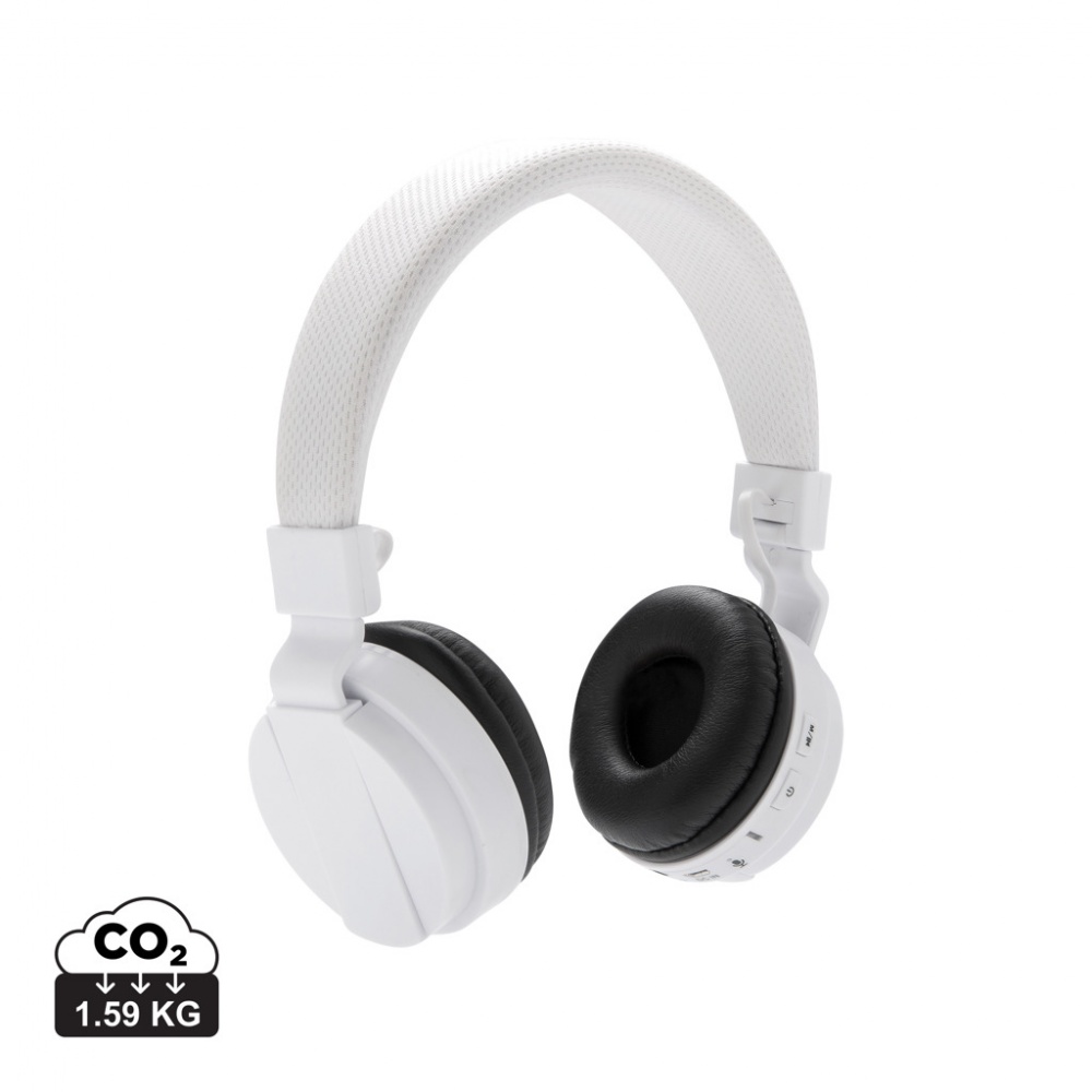 Logo trade business gifts image of: Foldable wireless headphone