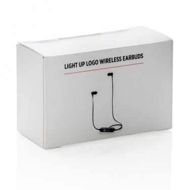 Logo trade promotional giveaways image of: Light up logo wireless earbuds