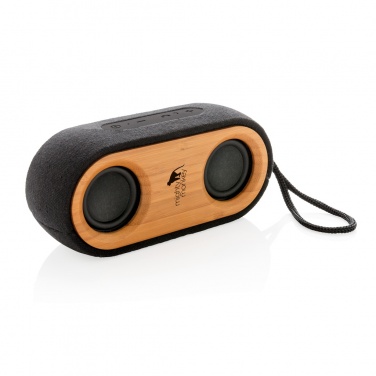 Logo trade promotional gifts picture of: Bamboo X double speaker