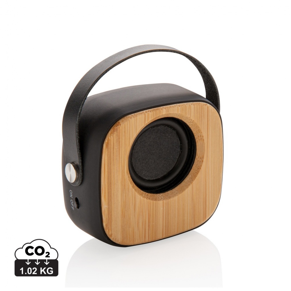 Logo trade promotional merchandise image of: Bamboo 3W Wireless Fashion Speaker