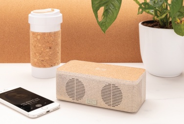 Logotrade promotional item image of: Wheatstraw wireless charging speaker