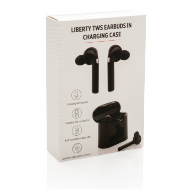 Logotrade promotional merchandise image of: Liberty wireless earbuds in charging case