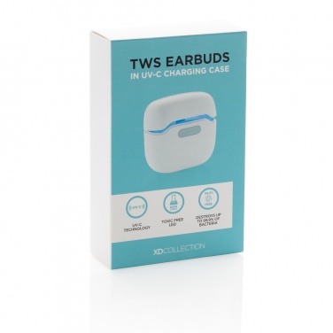 Logo trade promotional gift photo of: TWS earbuds in UV-C sterilising charging case