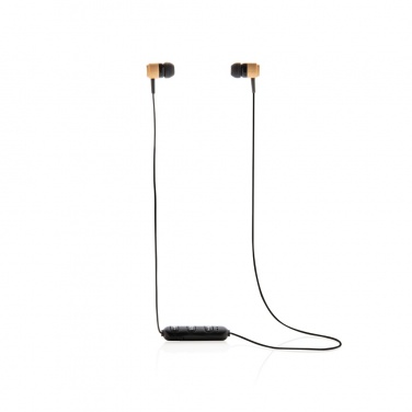 Logotrade advertising products photo of: Bamboo wireless earbuds