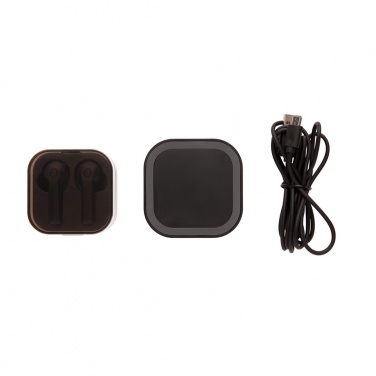 Logotrade promotional gift image of: TWS earbuds in wireless charging case