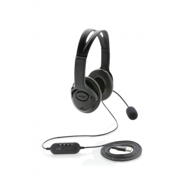 Logo trade promotional item photo of: Over ear wired work headset