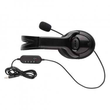 Logo trade promotional giveaway photo of: Over ear wired work headset