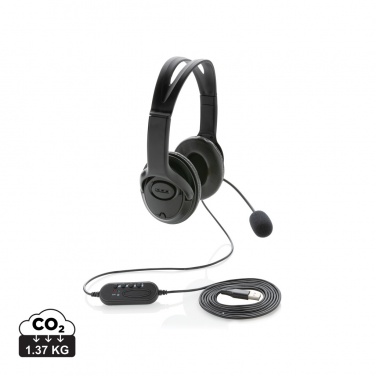 Logo trade promotional merchandise picture of: Over ear wired work headset