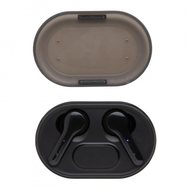 Logotrade promotional items photo of: Light up logo TWS earbuds in charging case