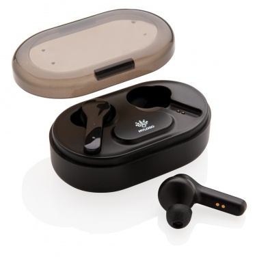 Logotrade advertising product picture of: Light up logo TWS earbuds in charging case