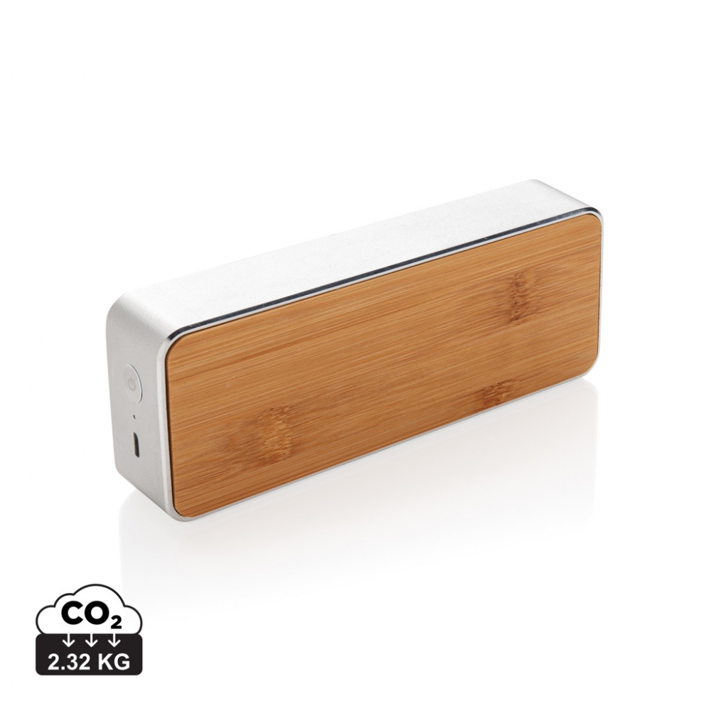 Logo trade promotional giveaways image of: Nevada Bamboo 3W wireless speaker