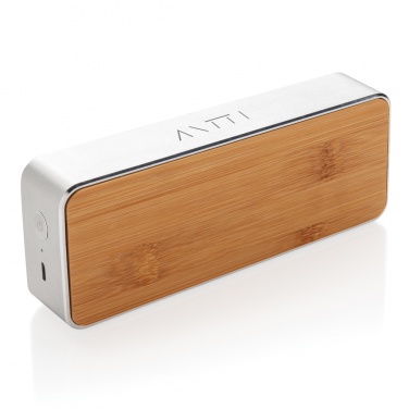 Logo trade promotional item photo of: Nevada Bamboo 3W wireless speaker