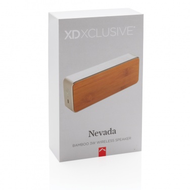 Logo trade promotional merchandise photo of: Nevada Bamboo 3W wireless speaker