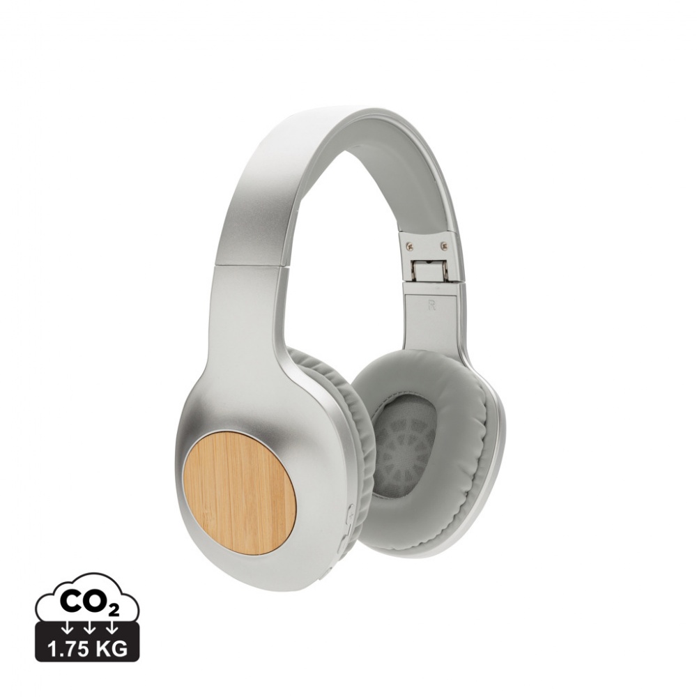 Logo trade promotional giveaway photo of: Dakota Bamboo wireless headphone