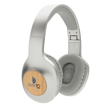 Logo trade corporate gifts picture of: Dakota Bamboo wireless headphone