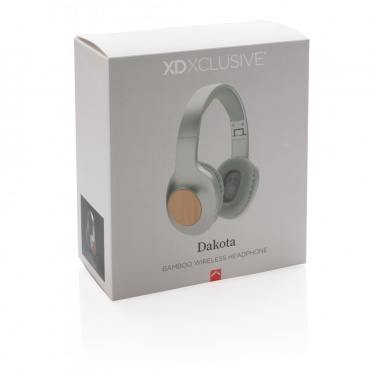 Logotrade promotional gift image of: Dakota Bamboo wireless headphone