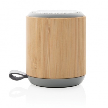 Logotrade promotional gift picture of: Bamboo and fabric 3W wireless speaker