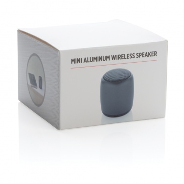 Logo trade promotional giveaway photo of: Mini aluminium wireless speaker