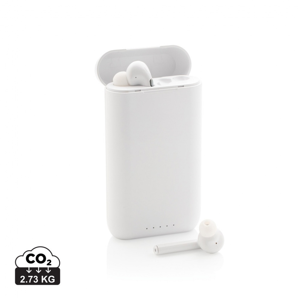 Logo trade promotional gifts picture of: Liberty TWS earbuds with 5.000 mAh powerbank