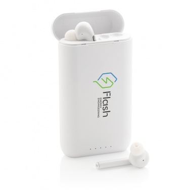 Logo trade promotional giveaways picture of: Liberty TWS earbuds with 5.000 mAh powerbank