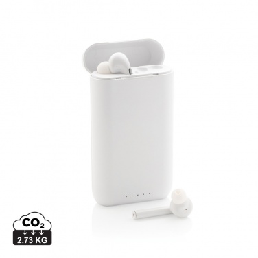 Logotrade promotional merchandise image of: Liberty TWS earbuds with 5.000 mAh powerbank