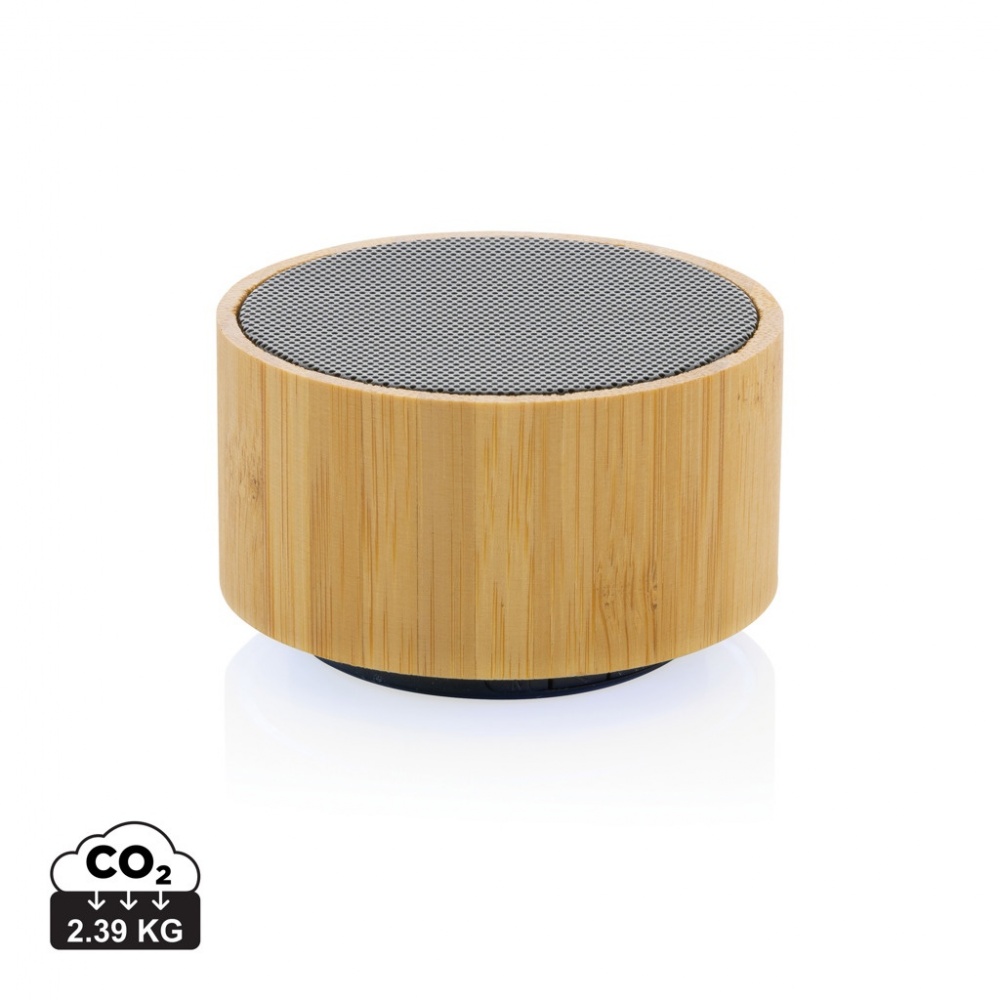 Logotrade promotional product picture of: RCS recycled plastic and bamboo 3W wireless speaker