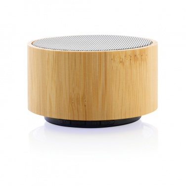 Logo trade promotional item photo of: RCS recycled plastic and bamboo 3W wireless speaker