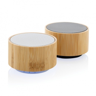 Logotrade promotional item image of: RCS recycled plastic and bamboo 3W wireless speaker