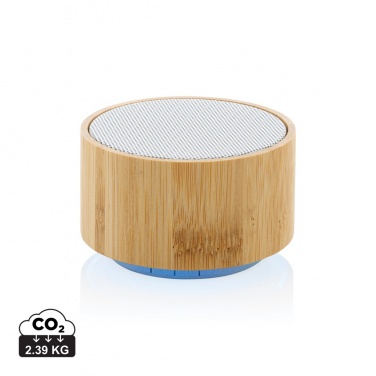 Logotrade corporate gift image of: RCS recycled plastic and bamboo 3W wireless speaker