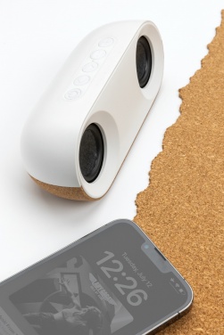 Logo trade promotional gift photo of: Oregon RCS recycled plastic and cork 10W speaker