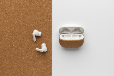 Logotrade promotional merchandise picture of: Oregon RCS recycled plastic and cork TWS earbuds