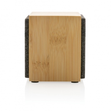 Logo trade promotional giveaway photo of: Wynn 5W bamboo wireless speaker