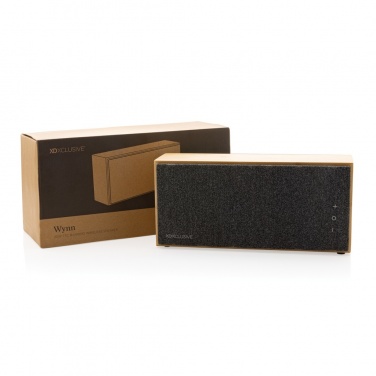 Logo trade promotional item photo of: Wynn 20W bamboo wireless speaker