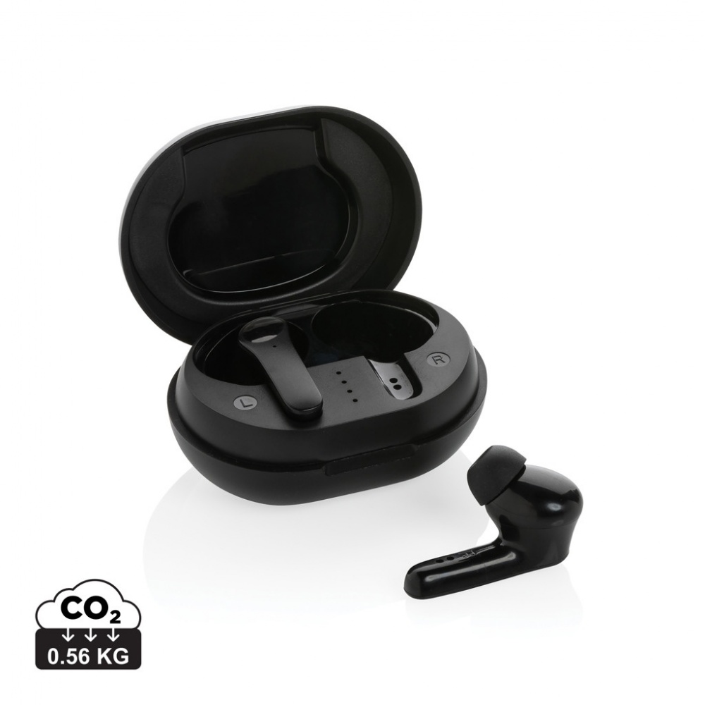 Logo trade corporate gift photo of: RCS standard recycled plastic TWS earbuds