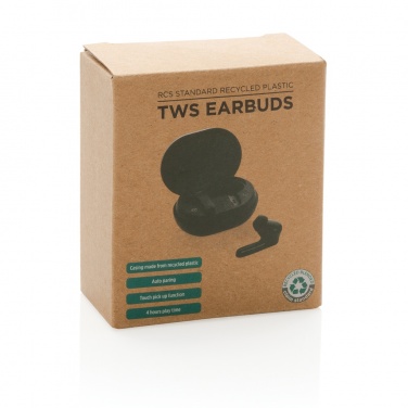 Logotrade corporate gift image of: RCS standard recycled plastic TWS earbuds