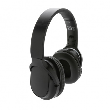 Logo trade corporate gifts image of: RCS recycled plastic Elite Foldable wireless headphone