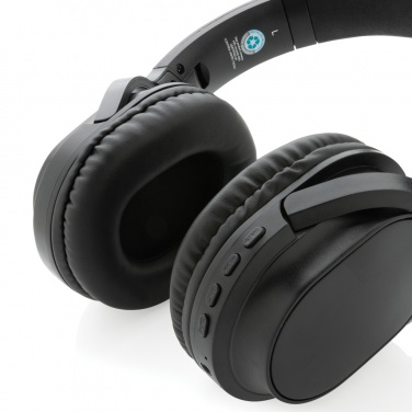 Logo trade corporate gifts picture of: RCS recycled plastic Elite Foldable wireless headphone