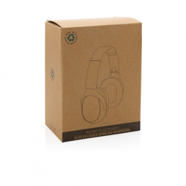 Logo trade advertising products image of: RCS recycled plastic Elite Foldable wireless headphone